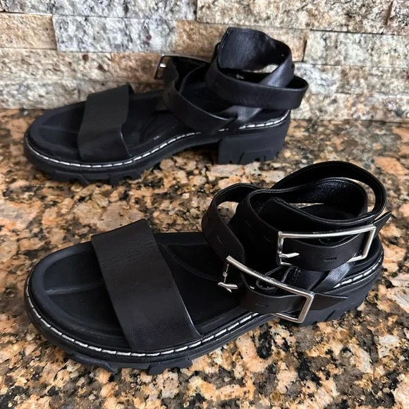 RAG & BONE Shiloh Ankle Strap Sandal in Sterling - Picture 5 of 9